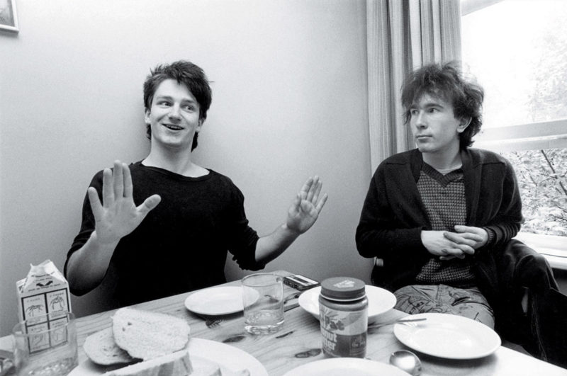 New Wave — U2, Bono et The Edge.
Londres mai 1980
 — Pierre René-Worms Photographe